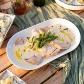 Piept de curcan sous vide cu sparanghel